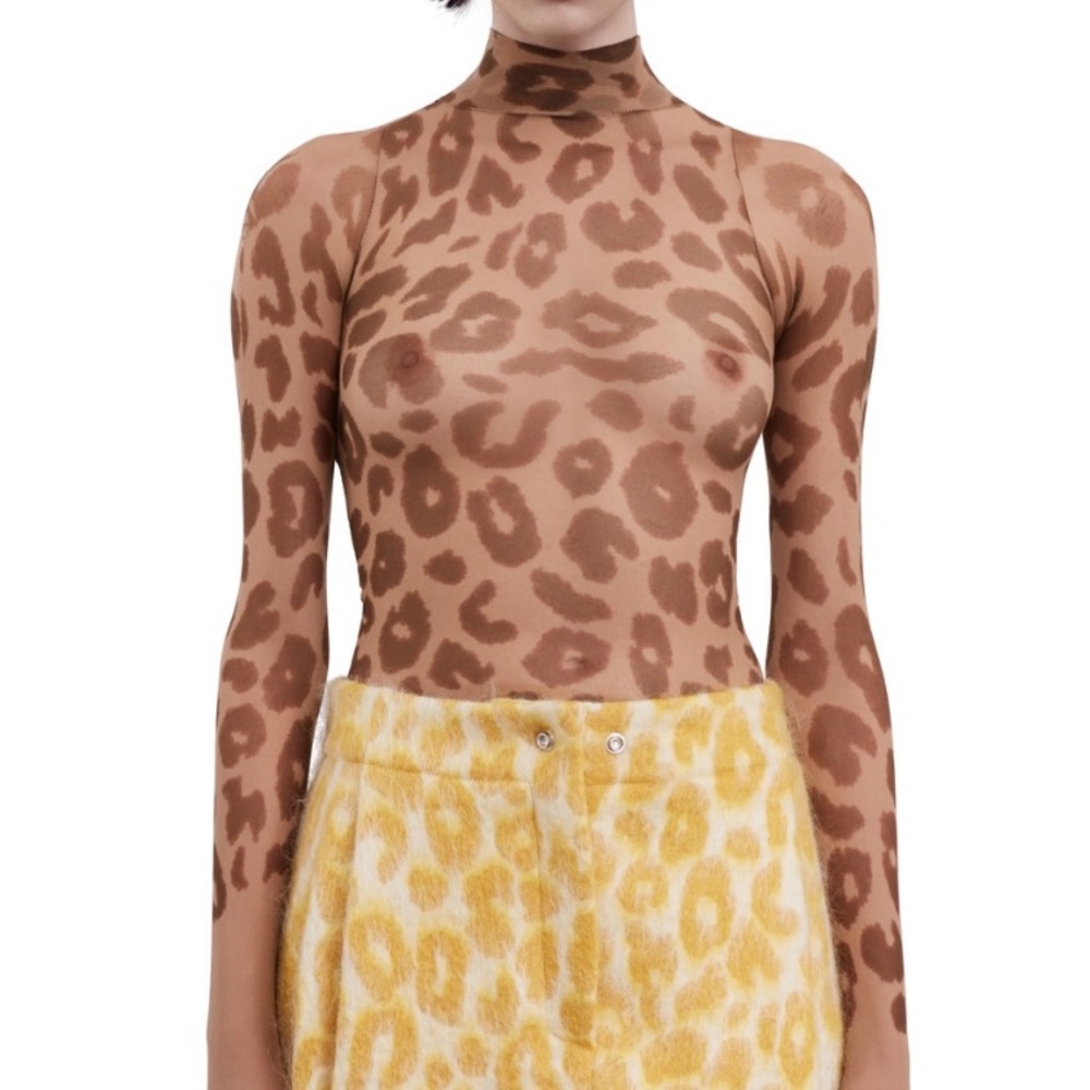 SOLD! Acne Studio sheer leopard top